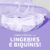 Cabide Lingerie Transparente 24cm kit com 100pçs - Paraiso do Lojista