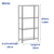 Estante 1,40x70x30 Cinza com 4 Prateleiras - comprar online