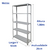 Estante 180x92x26 com 5 Bandejas Cinza - comprar online