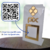 Placa pix qr Code em Acrílico Branco com Dourado - Paraiso do Lojista
