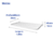 Arara c/ Tela s/ Pingente 1,00x0,30 Branco - comprar online