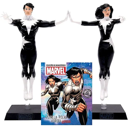 Miniatura Marvel Figurines Especial - Estrela Polar e Aurora - Edição 26
