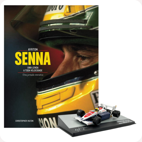 Kit Livro Ayrton Senna - Uma Lenda A Toda Velocidade + Miniatura F1 Toleman TG184 1984