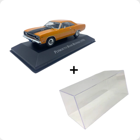 Coleção American Cars: Plymouth Road Runner (1970) Edição 05 + Acrílico Expositor - Luppa