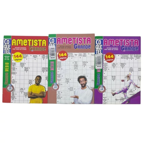 Passatempo: Combo Ametista Grande, Nível Médio, 3 Unidades - Edição 93