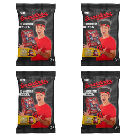 Combo 4 Pacotes de Figurinhas Elo Monsters/Enaldinho