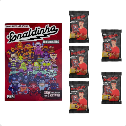 Kit Álbum + 5 Pacotes de Figurinhas Elo Monsters/Enaldinho