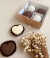10 Caixas 04 Brigadeiros c/ Forminhas Inclusas - Kraft - Tampa Transparente (CK 133)