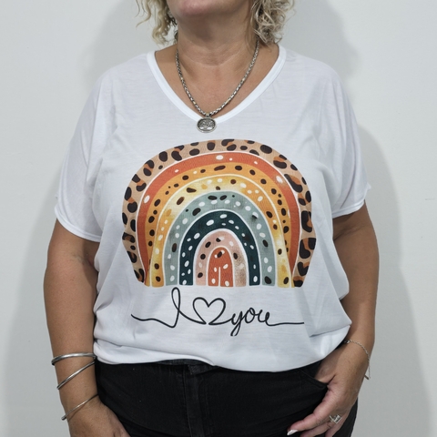 Remera -Lola- estampa Arcoiris Animal print y otros colores - comprar online