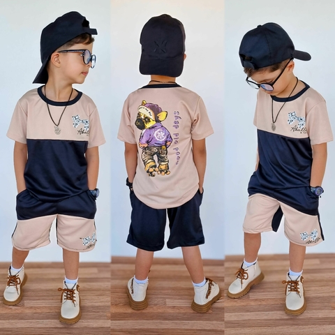 Conjunto Infantil De Verão Premium Dry Fit Camisa e Bermuda