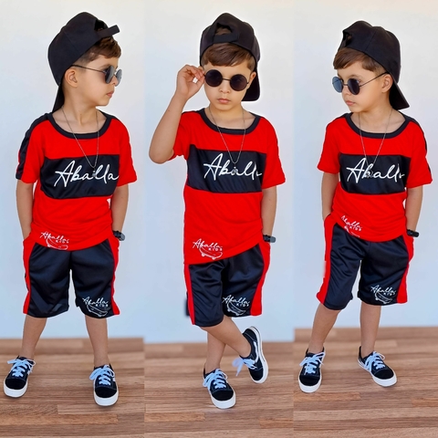 Conjunto De Menino kit Com Camisa e Bermuda