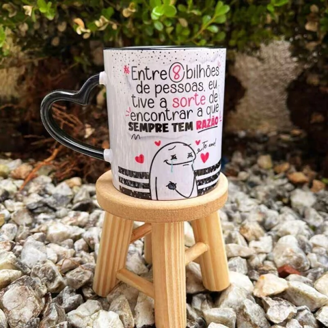 Caneca Dia dos Namorados Flok - Alça Coração 325ml