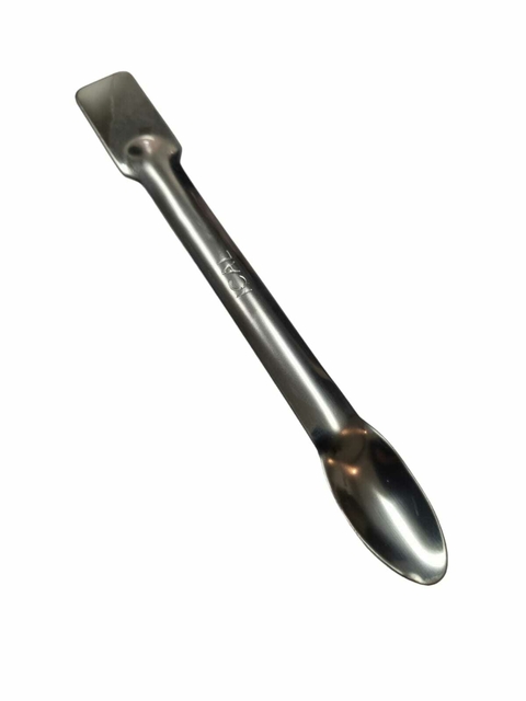 Espátula c\ Colher 15cm em Chapa de Aço Inoxidável