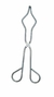 PINÇA P/ CADINHO COM PONTA CURVA ( TENAZ ) 30CM