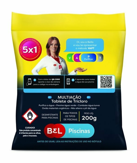 MULTIAÇÃO TABLETE DE TRICLORO - TABLETE DE 200 g