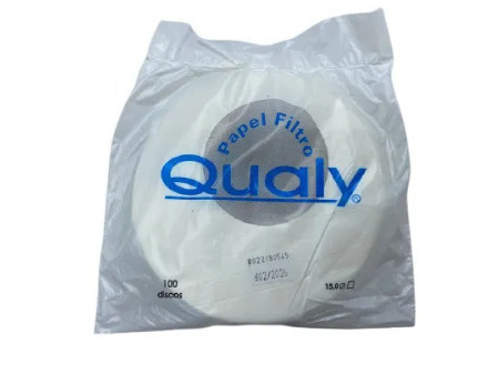 Papel De Filtro Qualitativo, 80 Gramas, 15 Cm Diâmetro, Pacote C/100 Folhas, Mod.: 3006-5 (J.Prolab) Papel De Filtro Qualitativo, 80 Gramas, 15 Cm Di