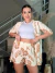 Conjunto Short Kimono Floral - comprar online