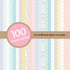 Kit 100 Papéis Digitais Cores Pastéis