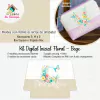 Kit Digital Inicial Floral - Bege
