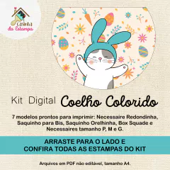 Kit Digital - Coelho Colorido
