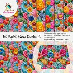 Kit Digital - Flores Quentes 3D - comprar online