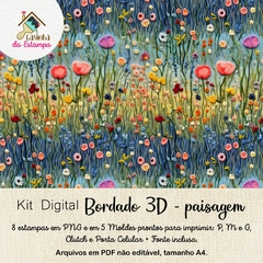 Kit Digital - Bordado 3D Paisagens