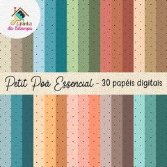 Kit Papel Digital - Petit Poá Essencial Escuro