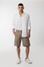 Bermuda Cargo Orso Bianco, diseño en gabardina esmerilada con bolsillos laterales, ideal para un look casual y funcional.