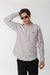  Camisa clásica poplin rayado Office con oso bordado. Orso Bianco