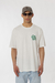 Remera oversize Spot Orso Bianco, con bordado delantero, diseño casual y relajado, confeccionada en algodón peinado para mayor confort y estilo.