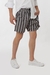 Short de baño rayado Horizon, bomber sublimado personalizado con cordón encapsulado. Marca Orso Bianco.