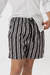 Short de baño rayado Horizon, bomber sublimado personalizado con cordón encapsulado. Marca Orso Bianco.