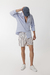 Short de baño rayado Horizon, bomber sublimado personalizado con cordón encapsulado. Marca Orso Bianco.