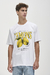 Remera oversize Lemon Orso Bianco, jersey algodón peinado, color blanco, estampa en pecho, talles S a XXL