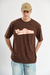 Remera oversize University Orso Bianco en jersey algodón peinado con estampa, disponible en chocolate, crudo y verde
