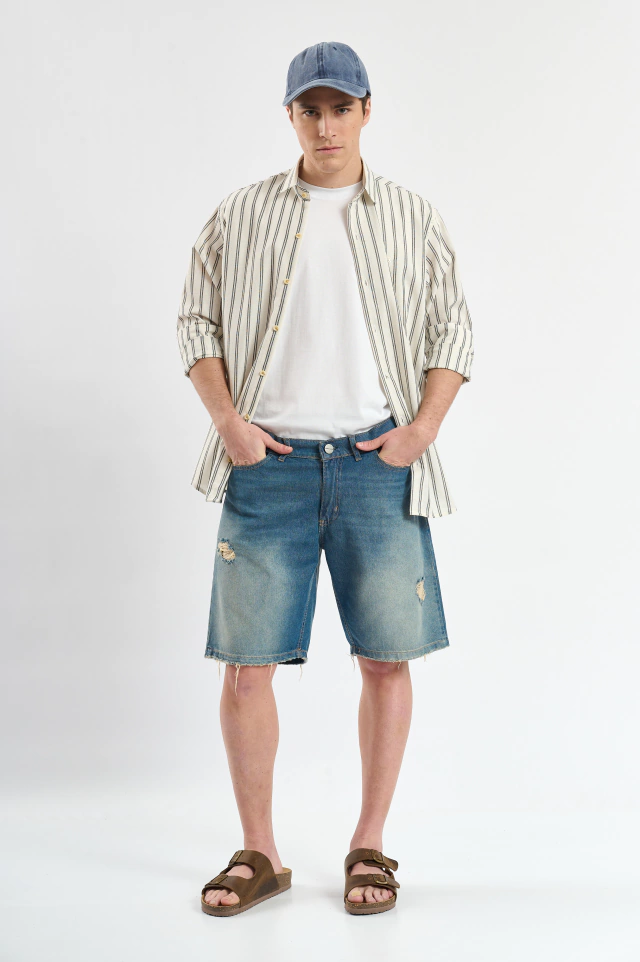 Bermuda de Jean Mom "Slash"