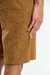 Bermuda carpintera Carpenter en gabardina bull, con botón metálico personalizado y badana de cuero en trasero. Similar a carhartt