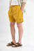 Short de baño liso "Crushed", confeccionado en nylon bomber, con bordado a contratono y cordones jaspeados, disponible en verde, gris, mostaza y negro.
