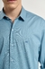 Camisa clásica Ramiro Orso Bianco, poplin liso, bordado al tono, botón personalizado, varios colores