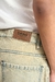 Bermuda jean mom Cartney Orso Bianco, denim rígido índigo, lavado matizado óxido, talles 38 al 48