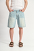 Bermuda Jean Mom "Marshal" en denim rígido indigo, corte mom fit, ideal para un look casual. Color celeste.