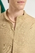 Camisa Mao lino Oasis Orso Bianco, manga larga, botones marmolados, grifa lateral, colores crudo, camel, negro, gris, talles S al XXL