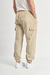 Jogger cargo Thompson Orso Bianco, tussor, grifa de algodón en bolsillo, botones personalizados