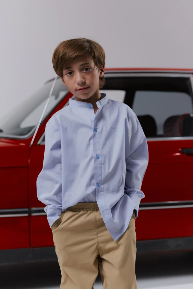 Camisa cuello mao Iñaki Kids de Orso Bianco