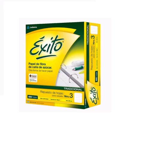 HOJAS EXITO X 480 H CUADRICULADAS