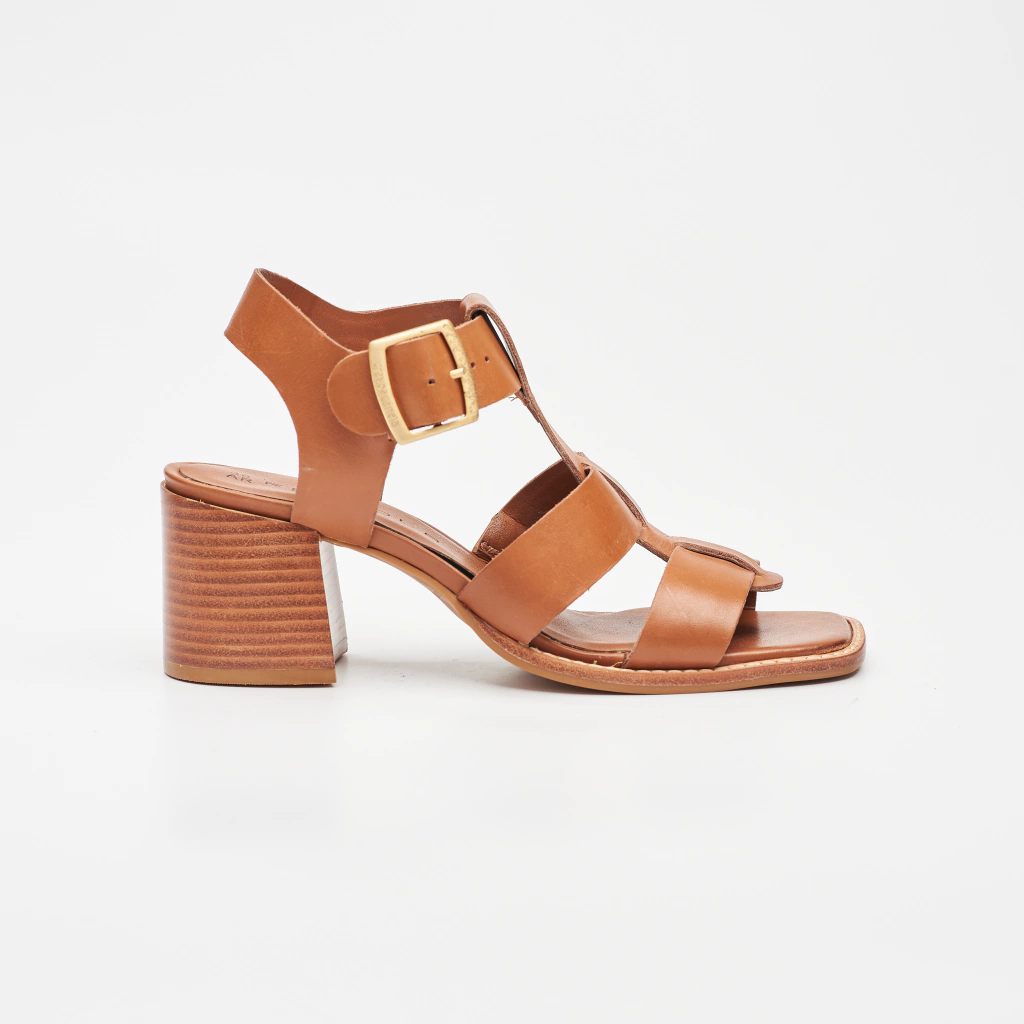 BOSSA 03 | Sandalia con taco de mujer cuero | Fragola