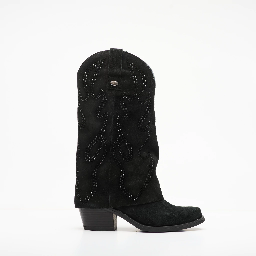 PURA 59 | Botas tejanas altas en cuero gamuza | Fragola - comprar online