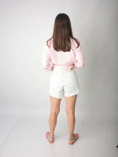 Imagem do Short Hot Pant Cintura Alta Lav. Clara Barra Desfiada SH11564