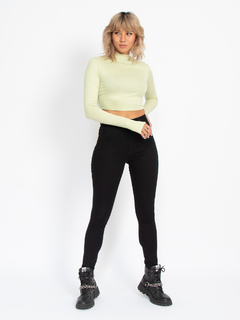 BLUSA MANGA LONGA VERDE CROPPED COM DEDAL - Lady Rock | Stay Rockin' 
