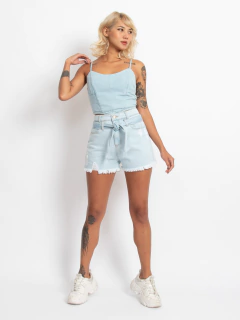 SHORT HOT PANT COM CINTO E AMARRAÇÃO SH11507